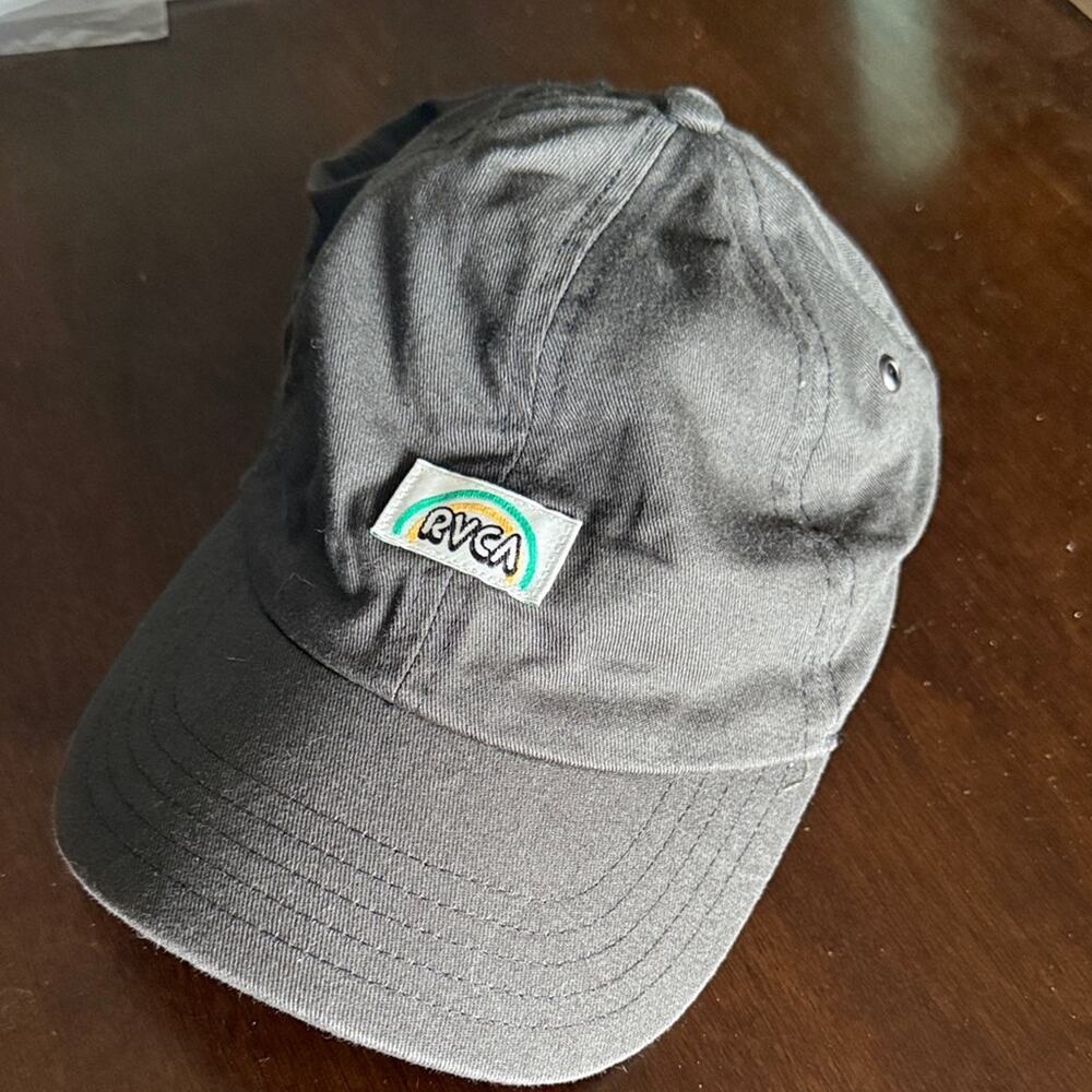 RVCA Camille Dad Hat Black Cap with Colorful Logo